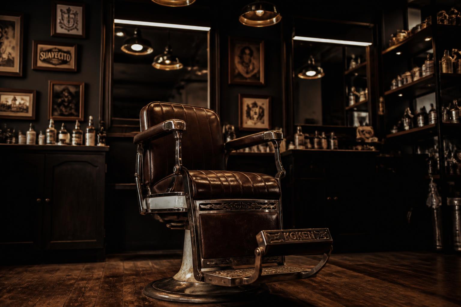 Interior of The Fine Barbershop